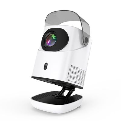 Unitedtime Projector Integrated 180Adjustable Stand and Handheld bracket with WiFi and Bluetooth Native 1080p Support 4K 12000 Lumens Portable, for Home Theater Support HDMI, USB, PC, TV Box, Grey