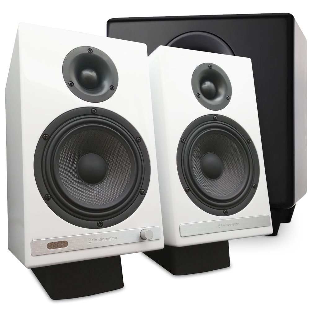 Audioengine HD6 Premium Powered Bookshelf Speakers | 150W Audiophile-Grade Bluetooth 5.0 Speakers with aptX HD | 24-Bit DAC | Real Wood Veneer