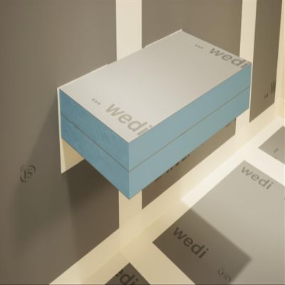 The Original Floating Shower Bench Kit with Wedi Building Boards & Original Shower Bench Bracket (12x46)-Great for New Constructions or Bathroom Renovations, Ready to Tile Shower Bench
