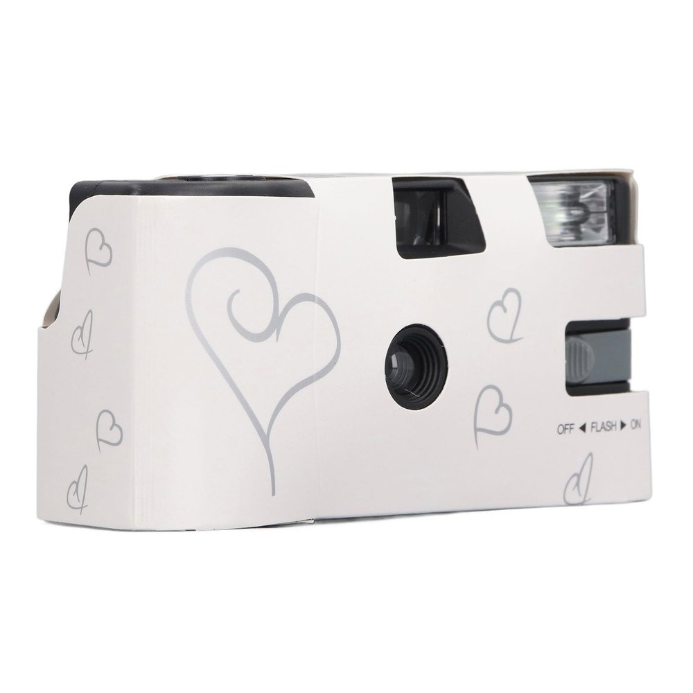Disposable Camera, Wedding Retro Film Camera with Flash 27 35mm Color Films for Anniversary Concert Travel Camp Party Supply