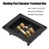 4-Way Speaker Box Terminal Cup Binding Post, Pure Copper Plated Speaker Terminal Box Binding Post Terminal Cable Connector for DIY Home Speaker Kits view 2