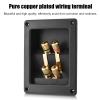 4-Way Speaker Box Terminal Cup Binding Post, Pure Copper Plated Speaker Terminal Box Binding Post Terminal Cable Connector for DIY Home Speaker Kits view 4