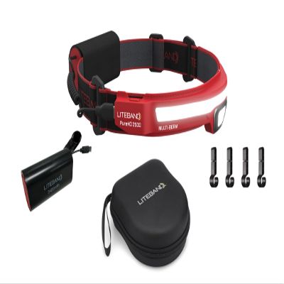 LITEBAND Multi-Beam LED Headlamp Bundle, 2500 Lumens, 210 Wide + Spot Beam