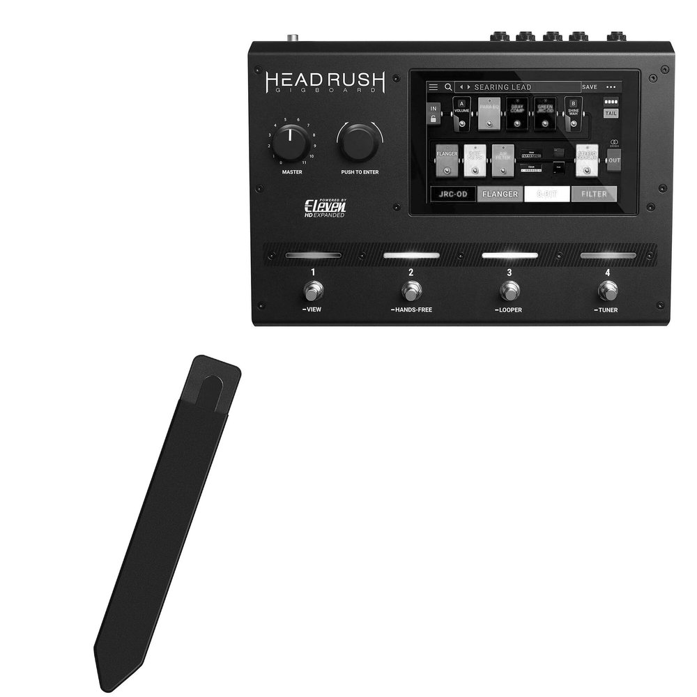 BoxWave Stylus Pouch Compatible with Headrush Gigboard - Stylus PortaPouch, Pen Stylii Holder Carrier Portable Self-Adhesive - Jet Black