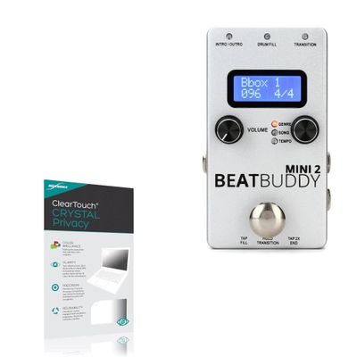 BoxWave Screen Protector Compatible with Singular Sound BeatBuddy Mini 2 - ClearTouch Crystal Privacy (2-Pack), Privacy Screen Protector Flexible Film Clear