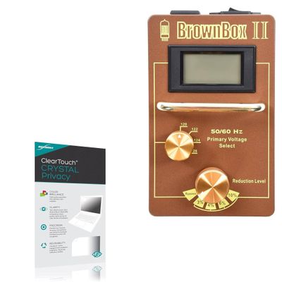 BoxWave Screen Protector Compatible with AmpRX BrownBox II - ClearTouch Crystal Privacy (2-Pack), Privacy Screen Protector Flexible Film Clear