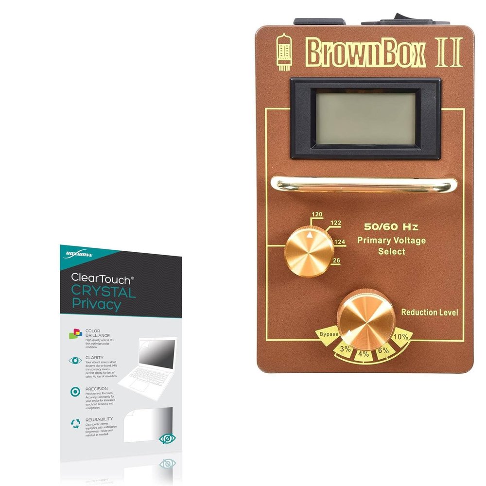 BoxWave Screen Protector Compatible with AmpRX BrownBox II - ClearTouch Crystal Privacy (2-Pack), Privacy Screen Protector Flexible Film Clear