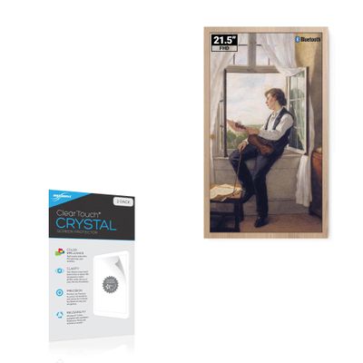 BoxWave Screen Protector Compatible with Bsimb 21.5 inch Large Digital Picture Frame 64gb - ClearTouch Crystal (2-Pack), HD Film Skin - Shields from Scratches