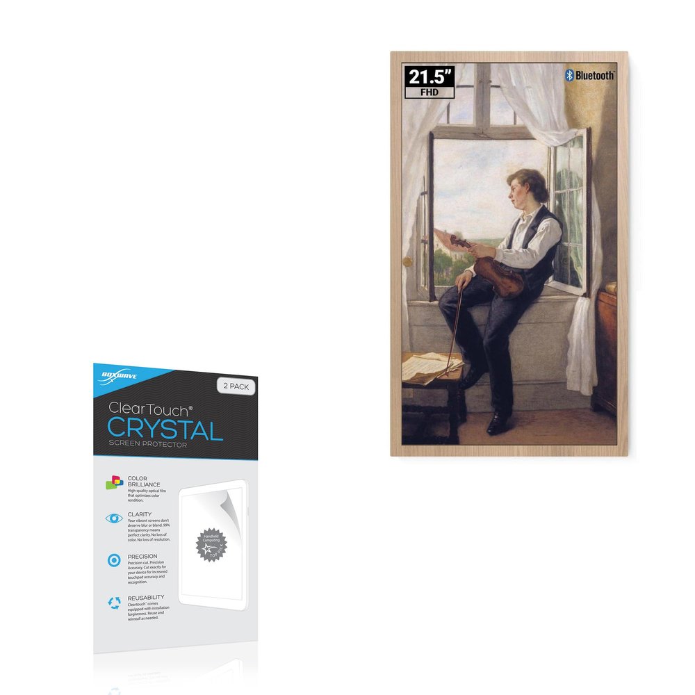 BoxWave Screen Protector Compatible with Bsimb 21.5 inch Large Digital Picture Frame 64gb - ClearTouch Crystal (2-Pack), HD Film Skin - Shields from Scratches