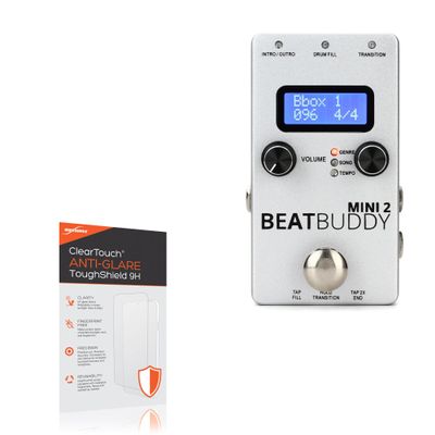 BoxWave Screen Protector Compatible with Singular Sound BeatBuddy Mini 2 - ClearTouch Anti-Glare ToughShield 9H (2-Pack), Anti-Glare 9H Tough Flexible Film Screen Protector