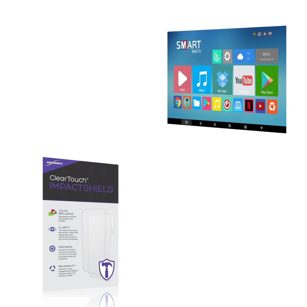 BoxWave Screen Protector Compatible with Haocrown 32 in Smart Bathroom TV - ClearTouch ImpactShield (2-Pack), Impenetrable Screen Protector Flexible Film
