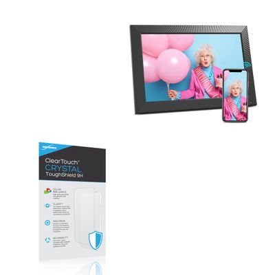 BoxWave Screen Protector Compatible with Bsimb 17 in 32 gb Extra Large WiFi Digital Picture Frame - ClearTouch Crystal ToughShield 9H (2-Pack), Clear 9H Tough Flexible Film Screen Protector