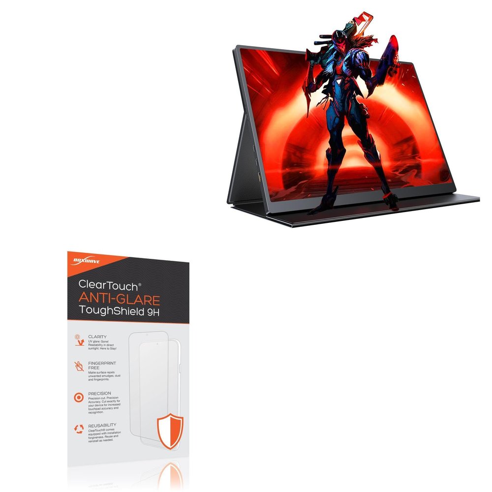 BoxWave Screen Protector Compatible with UPERFECT UPlays C2 (16 in) - ClearTouch Anti-Glare ToughShield 9H (2-Pack), Anti-Glare 9H Tough Flexible Film Screen Protector