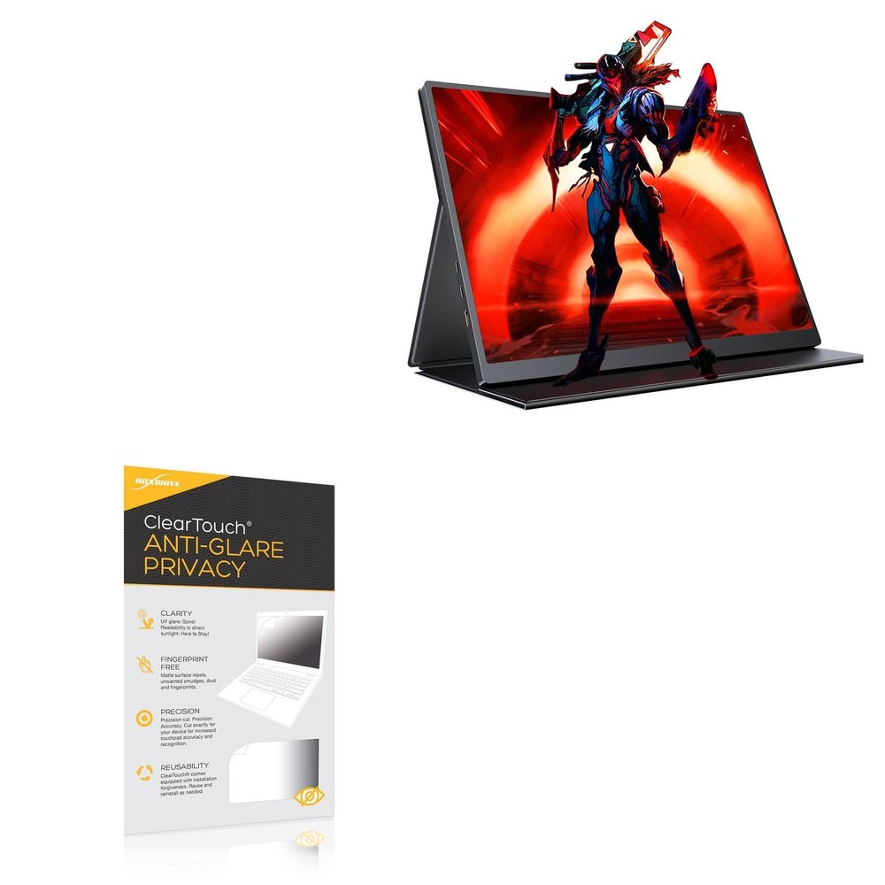 BoxWave Screen Protector Compatible with UPERFECT UPlays C2 (16 in) - ClearTouch Anti-Glare Privacy (2-Pack), Privacy Screen Protector Flexible Film Anti-Glare