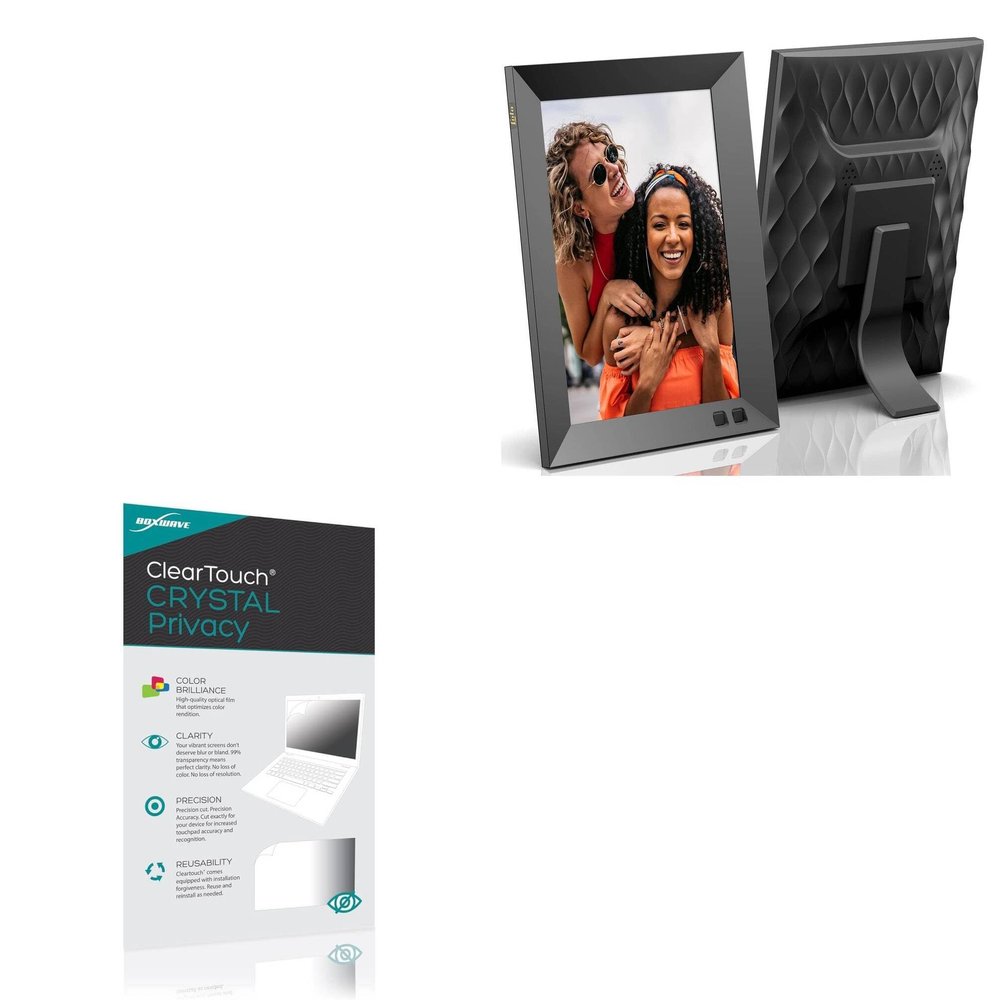 BoxWave Screen Protector Compatible with LOLA Smart Digital Picture Frame (313) - ClearTouch Crystal Privacy (2-Pack), Privacy Screen Protector Flexible Film Clear