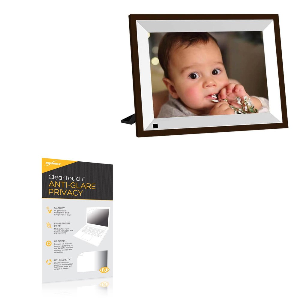 BoxWave Screen Protector Compatible with JREN Digital Photo Frame 10.1 in - ClearTouch Anti-Glare Privacy (2-Pack), Privacy Screen Protector Flexible Film Anti-Glare
