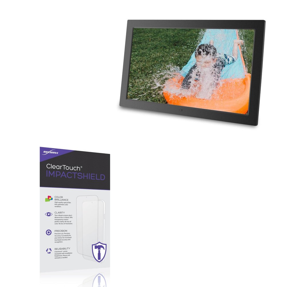 BoxWave Screen Protector Compatible with HWHDJ 20 in Digital Picture Frame - ClearTouch ImpactShield (2-Pack), Impenetrable Screen Protector Flexible Film
