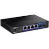 TRENDnet 6-Port Unmanaged Multi-Gig Switch, 4 x 2.5GBASE-T Ports, 2 x 10G SFP+ Ports Fanless, Compact Desktop Design, Metal Housing,Black, TEG-S562 (Renewed) view 1