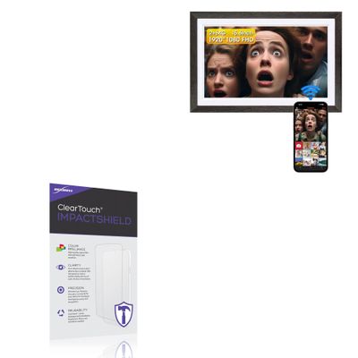 BoxWave Screen Protector Compatible with CNBANAN Digital Picture Frame WiFi 15.6 in - ClearTouch ImpactShield (2-Pack), Impenetrable Screen Protector Flexible Film