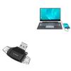 BoxWave Smart Gadget Compatible with UPERFECT UDock X Pro 4K (15.6 in) - AllReader SD Card Reader, microSD Card Reader SD Compact USB - Jet Black view 1