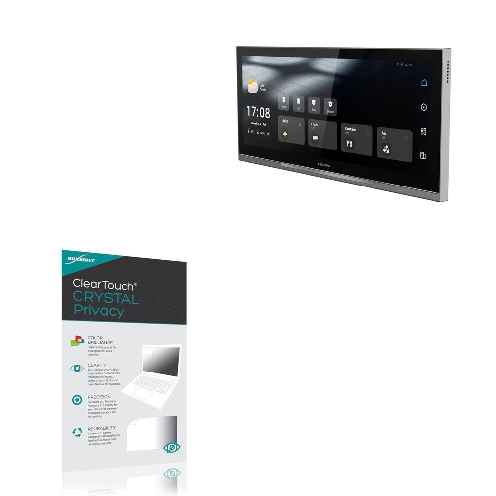 BoxWave Screen Protector Compatible with Flagship All in One Smart Home Control Panel 12.3 in - ClearTouch Crystal Privacy (2-Pack), Privacy Screen Protector Flexible Film Clear