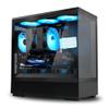 Zalman P10 Micro ATX Case, MATX PC Case with 120mm ARGB Fan Pre-Installed, Panoramic View Tempered Glass Front & Side Panel, USB Type-C and USB 3.0, Black view 1
