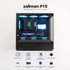 Zalman P10 Micro ATX Case, MATX PC Case with 120mm ARGB Fan Pre-Installed, Panoramic View Tempered Glass Front & Side Panel, USB Type-C and USB 3.0, Black view 3