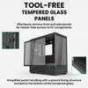 Zalman P10 Micro ATX Case, MATX PC Case with 120mm ARGB Fan Pre-Installed, Panoramic View Tempered Glass Front & Side Panel, USB Type-C and USB 3.0, Black view 4