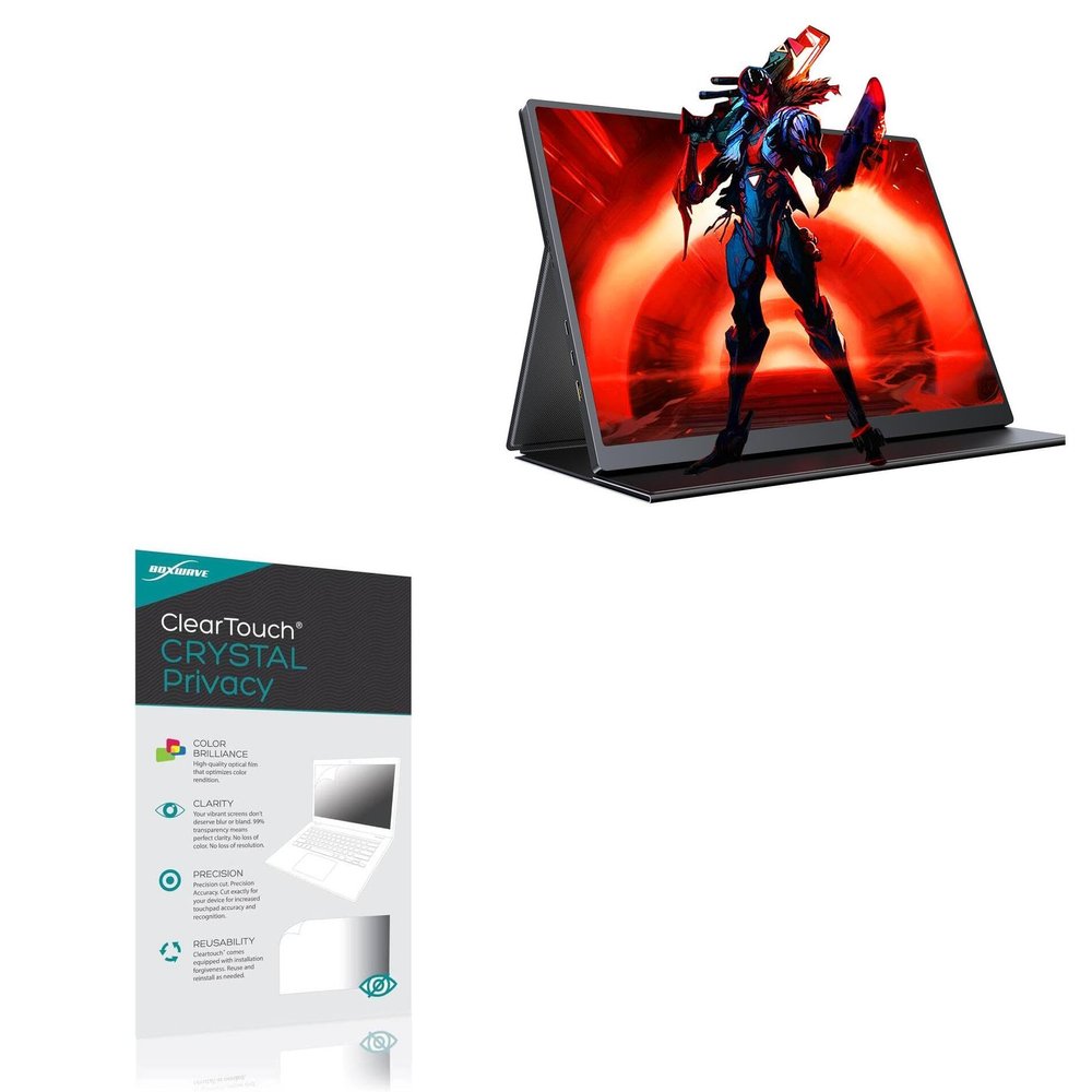 BoxWave Screen Protector Compatible with UPERFECT UPlays C2 (16 in) - ClearTouch Crystal Privacy (2-Pack), Privacy Screen Protector Flexible Film Clear