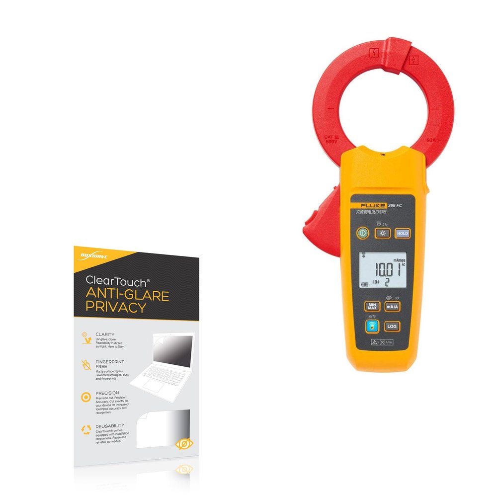 BoxWave Screen Protector Compatible with Fluke 369 FC - ClearTouch Anti-Glare Privacy (2-Pack), Privacy Screen Protector Flexible Film Anti-Glare