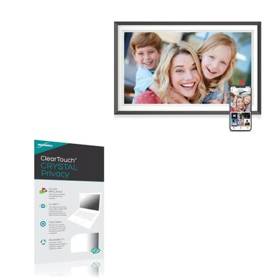BoxWave Screen Protector Compatible With Forc Digital Picture Frame 15.6 in (EW15) - ClearTouch Crystal Privacy (2-Pack), Privacy Screen Protector Flexible Film Clear