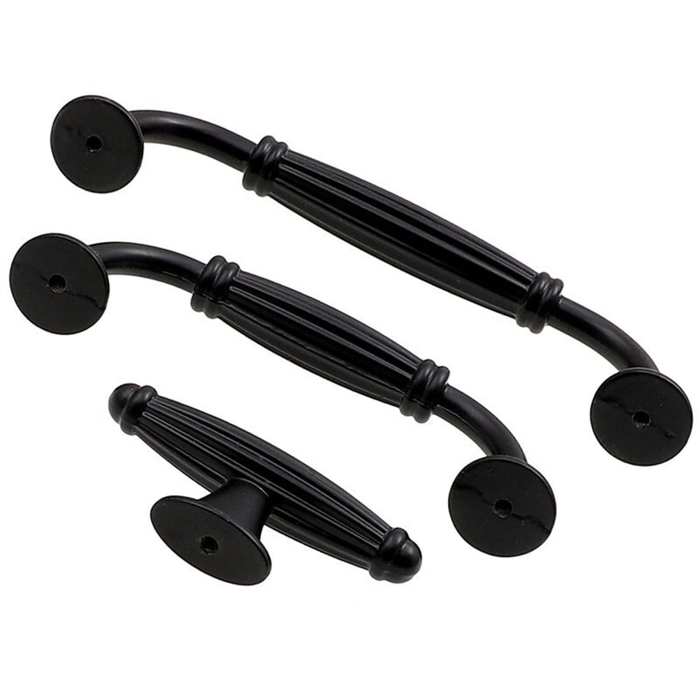 OQATNXUR Black Aluminum Alloy Door Handle DKitchen Cupboard Cabinet DPull Knobs for Furniture Hardware 1Pcs (Color : 6095-11.7)