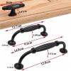 OQATNXUR Black Aluminum Alloy Door Handle DKitchen Cupboard Cabinet DPull Knobs for Furniture Hardware 1Pcs (Color : 6095-11.7) view 4