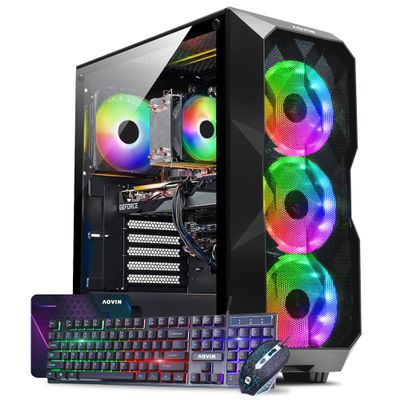 AQVIN AQB70 RGB Gaming PC - Intel Core i7 Processor Upto 4.60GHz 32GB DDR4 RAM 1TB NVMe SSD GeForce GTX 1660 6GB HDMI Windows 11 WiFi