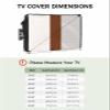 Boho Brown Waterproof Outdoor TV Cover 30-32 Inch Weatherproof, Outside Television Cover TV Screen Protector with Remote Control Pocket, Bohemia Country Rustic Geometric Stripes view 2