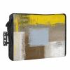 Falaniique Modern Yellow Waterproof Outdoor TV Cover 70-72 Inch Weatherproof, Outside Television Cover TV Screen Protector with Remote Control Pocket, Abstract Brown Beige Minimalist Art Decor view 1