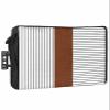 Boho Black Waterproof Outdoor TV Cover 52-55 Inch Weatherproof, Outside Television Cover TV Screen Protector with Remote Control Pocket, Brown White Geometric Stripes Bohemia Pastoral view 1