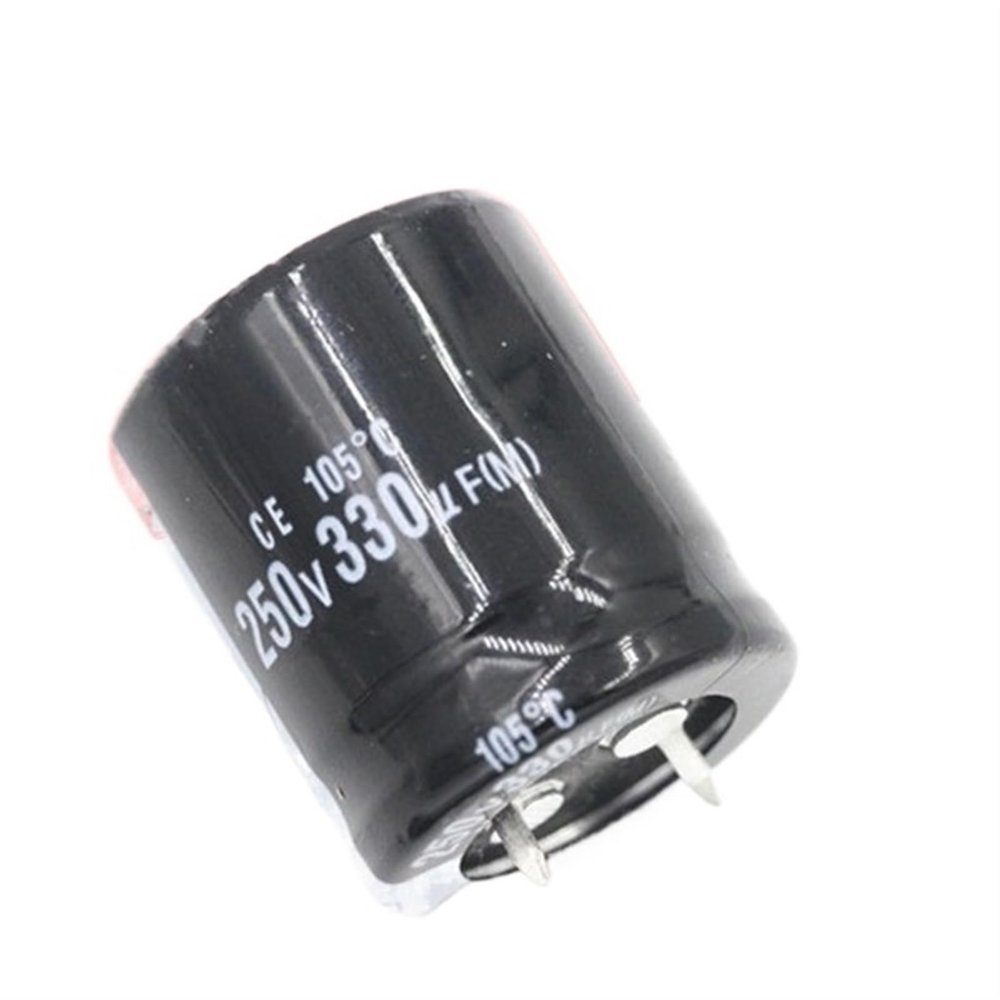 EDRIWYIM 2pcs/lot 250V330UF 20X35 22X30MM Aluminum electrolytic capacitors 250V330UF 20X35 22X25 22X30 25X25 25X30MM (Size : 22X30 2PCS)