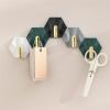 Coat Hooks 4Pcs/lot Coat Hooks Luxury Wall Hooks Home Kitchen Small Wall Hooks for Hanging Coat, Scarf, Hat, Bag, Key, Towel Home Storage Hooks (Color : Mixed in 4 Packs) view 2
