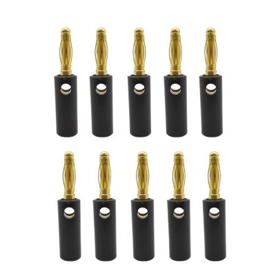 100Pcs 4mm Banana Plug Audio Screw Connector Gold Plated 4mm Banana Binding Post Speaker Wire Adapter