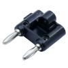 10pcs Nickel Plated Black+red Double Dual Head Banana Male Plug Connector with 4mm Cable Hole view 3