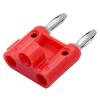 10pcs Nickel Plated Black+red Double Dual Head Banana Male Plug Connector with 4mm Cable Hole view 4