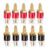 10PCS 4mm Banana Cable Connector Banana Socket Binding Post Terminal Audio Speaker Amplifier Plug Adapter Gold Plated (Color : 10Black) view 1