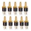 10PCS 4mm Banana Cable Connector Banana Socket Binding Post Terminal Audio Speaker Amplifier Plug Adapter Gold Plated (Color : 10Black) view 2
