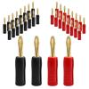 10PCS 4mm Gold Plated Speaker Banana Plug Horn Speakers Banana Connector for Audio Video Speaker Cable Adapter (Color : 10 Black) view 1