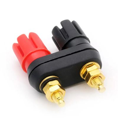 10PCS Banana Plugs Dual Female Couple Terminals Red Black Connector Amplifier Terminal Binding Post Banana Speaker Plug Jack