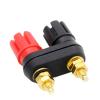 10PCS Banana Plugs Dual Female Couple Terminals Red Black Connector Amplifier Terminal Binding Post Banana Speaker Plug Jack view 2
