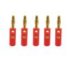 10Pcs 4mm Banana Plugs Audio Speaker Wire Cable Connector Gold Plated Banana Plug Connectors Adapter for Amplifier Black Red (Color : 10Pcs Red) view 3