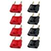 WUZDPRCJ 8PCS/Double Row 4MM Banana Plug Connector Twin Banana Terminal Couple Adapter Speaker Amplifier Plug Jack (Color : 4 Red 4 Black-01) view 1