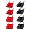 WUZDPRCJ 8PCS/Double Row 4MM Banana Plug Connector Twin Banana Terminal Couple Adapter Speaker Amplifier Plug Jack (Color : 4 Red 4 Black-01) view 2